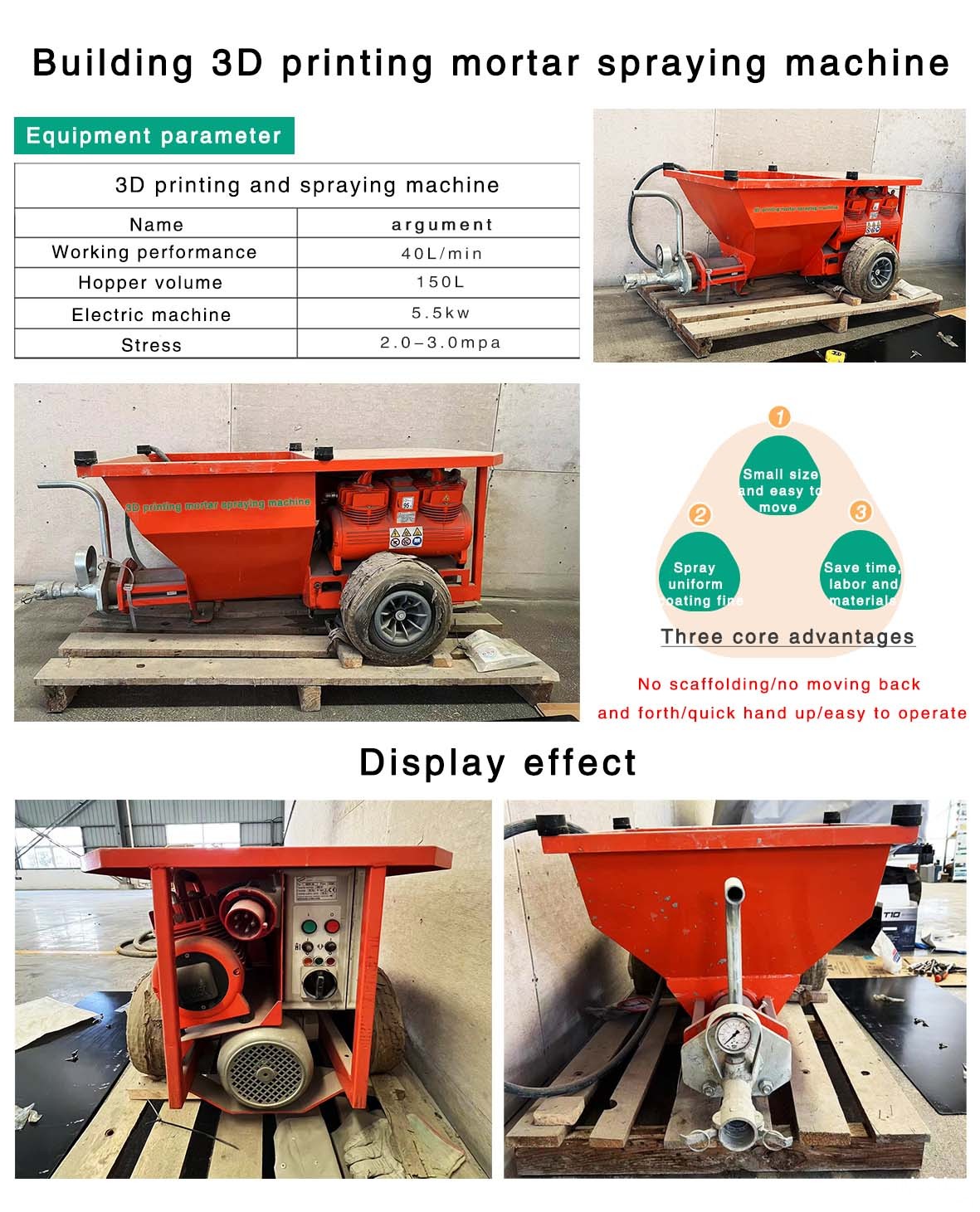 3D concrete printing robots, equipment and low-carbon materials